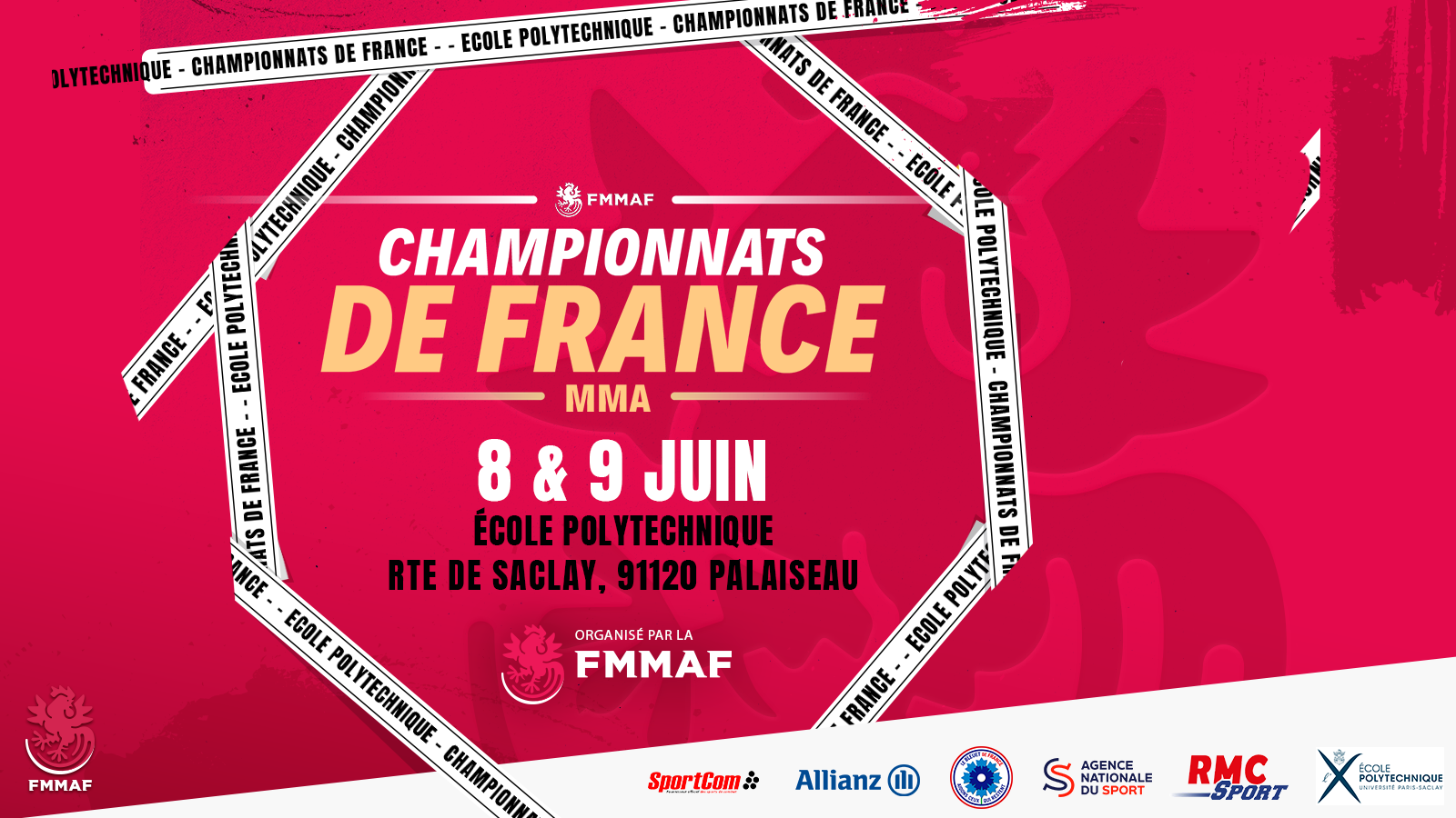 Affiche championnats de France 2024 Polytechnique MMA amateur